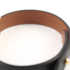 Louis Vuitton Leather Bracelet Black