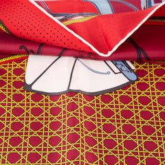 Hermes Les Voitures Silk Scarf Red 90 cm