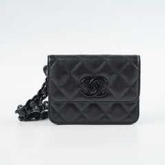 Chanel Coin Purse Caviar So Black Belt Bag