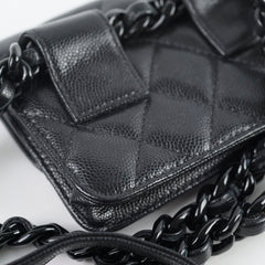 Chanel Coin Purse Caviar So Black Belt Bag