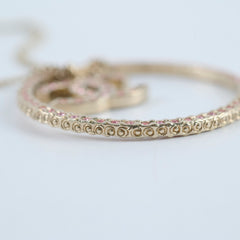 Chanel Pink CC Hoop Necklace Costume Jewellery