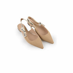 Dior J'Adior Beige Slingback Flats - Size 37