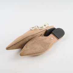 Dior J'Adior Beige Slingback Flats - Size 37