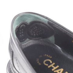 Chanel Platform Loafers Lambskin Black - Size 37C