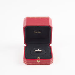 Cartier Teardrop Diamond Ring Pink Gold Size 52