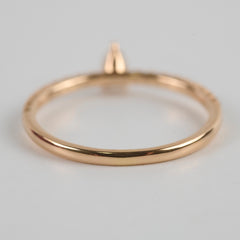 Cartier Teardrop Diamond Ring Pink Gold Size 52