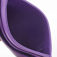 Christine Dior Card Holder Purple Lambskin