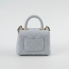 Chanel Coco Handle Nano Caviar Light Blue (Microchipped)