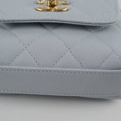 Chanel Coco Handle Nano Caviar Light Blue (Microchipped)