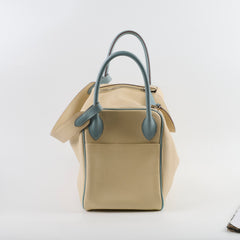 Hermes Lindy 30 Clemence PHW Parchemin/Ciel  M Square Stamp