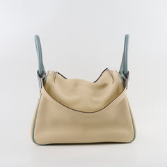 Hermes Lindy 30 Clemence PHW Parchemin/Ciel  M Square Stamp
