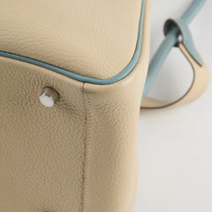 Hermes Lindy 30 Clemence PHW Parchemin/Ciel  M Square Stamp
