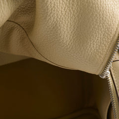 Hermes Lindy 30 Clemence PHW Parchemin/Ciel  M Square Stamp