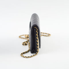 Chanel Wallet on Chain WOC Pearl Crush Lambskin Black