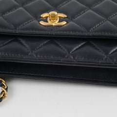 Chanel Wallet on Chain WOC Pearl Crush Lambskin Black