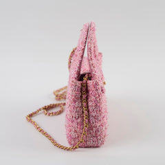 Chanel Kelly Small Pink Tweed (Microchipped)