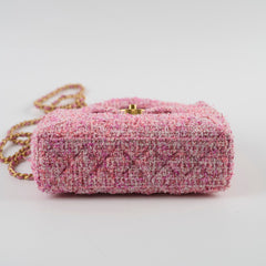 Chanel Kelly Small Pink Tweed (Microchipped)