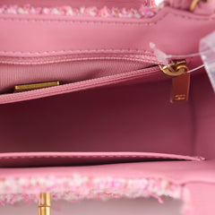 Chanel Kelly Small Pink Tweed (Microchipped)