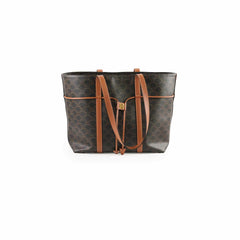 Celine Cabas Drawstring Tote Monogram Triomphe