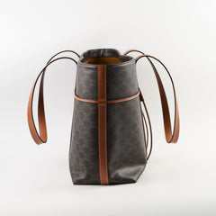 Celine Cabas Drawstring Tote Monogram Triomphe