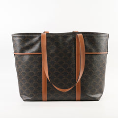 Celine Cabas Drawstring Tote Monogram Triomphe