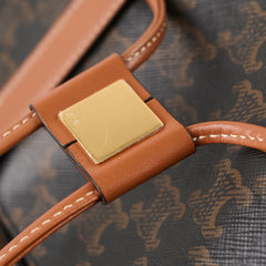 Celine Cabas Drawstring Tote Monogram Triomphe