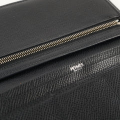 Hermes Bearn Wallet Black - Square K Stamp