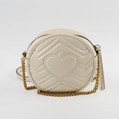 Gucci Ophidia Round Crossbody White Ivory
