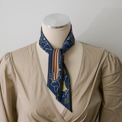 Hermes Les Chiens Parisiens Twilly Navy