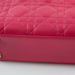 Christian Dior Lambskin Mini Lady Dior Hot Pink