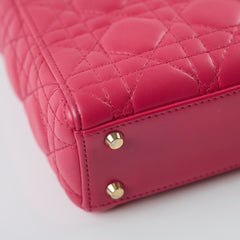 Christian Dior Lambskin Mini Lady Dior Hot Pink