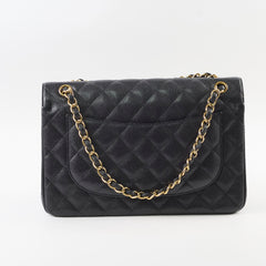 Chanel Jumbo Double Classic Flap Caviar Black Serial 18