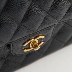 Chanel Jumbo Double Classic Flap Caviar Black Serial 18