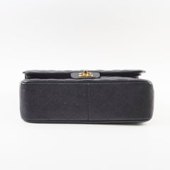 Chanel Jumbo Double Classic Flap Caviar Black Serial 18