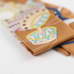 Hermes Scarf Odyssey Twilly Brown