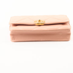 Chanel 19 Wallet on Chain Beige Lambskin (microchip)