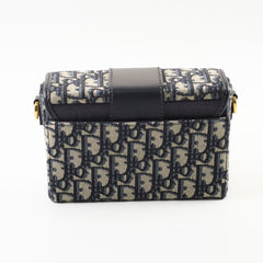 Dior Montaigne Box Bag Mini Navy Oblique