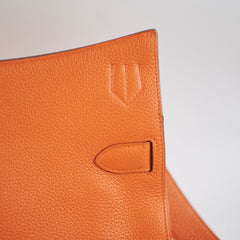 Hermes Jypsiere 31 Orange Clemence Stamp Square O 2011