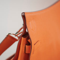 Hermes Jypsiere 31 Orange Clemence Stamp Square O 2011