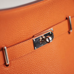 Hermes Jypsiere 31 Orange Clemence Stamp Square O 2011