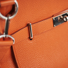 Hermes Jypsiere 31 Orange Clemence Stamp Square O 2011