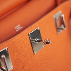 Hermes Jypsiere 31 Orange Clemence Stamp Square O 2011