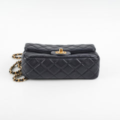 Chanel Mini Rectangular Pearl Crush Lambskin Black