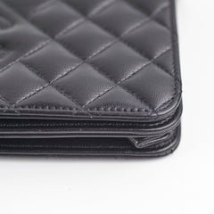 Chanel Flap Wallet On Chain Lambskin Black Crossbody Bag