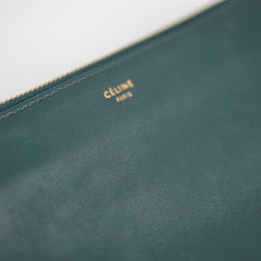 Celine Trio Bag Lambskin Green