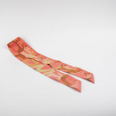 Hermes Pink Logo Twilly