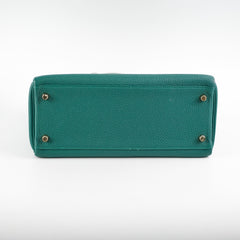 Hermes Kelly 28 Malachite Togo C Stamp