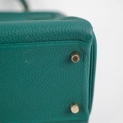 Hermes Kelly 28 Malachite Togo C Stamp