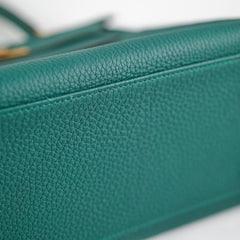 Hermes Kelly 28 Malachite Togo C Stamp