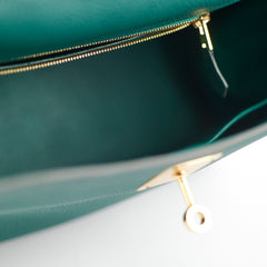 Hermes Kelly 28 Malachite Togo C Stamp